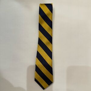 Crewcuts Kids Tie in Navy and Yellow Stripes